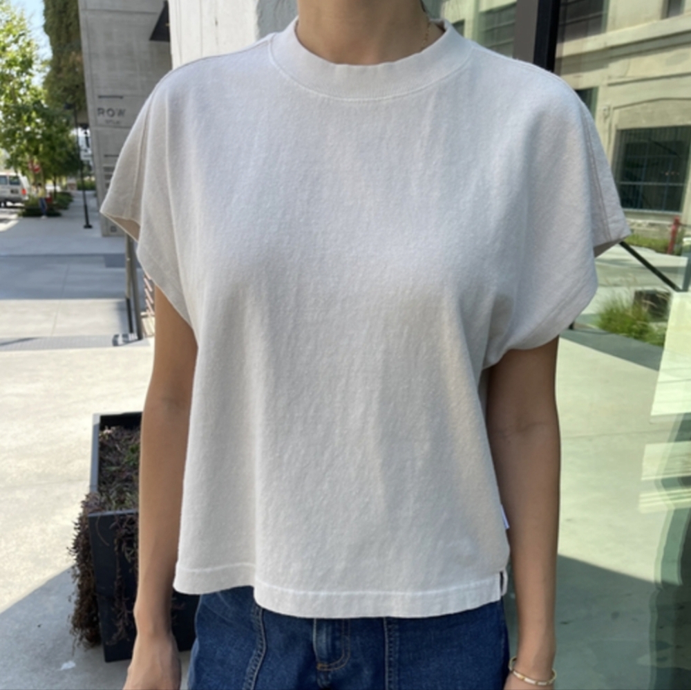 NWOT Le Bon Shoppe - Jeanne Tee | White Cotton